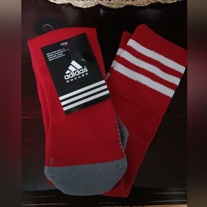 Adidas soccer socks Red & White Size L
